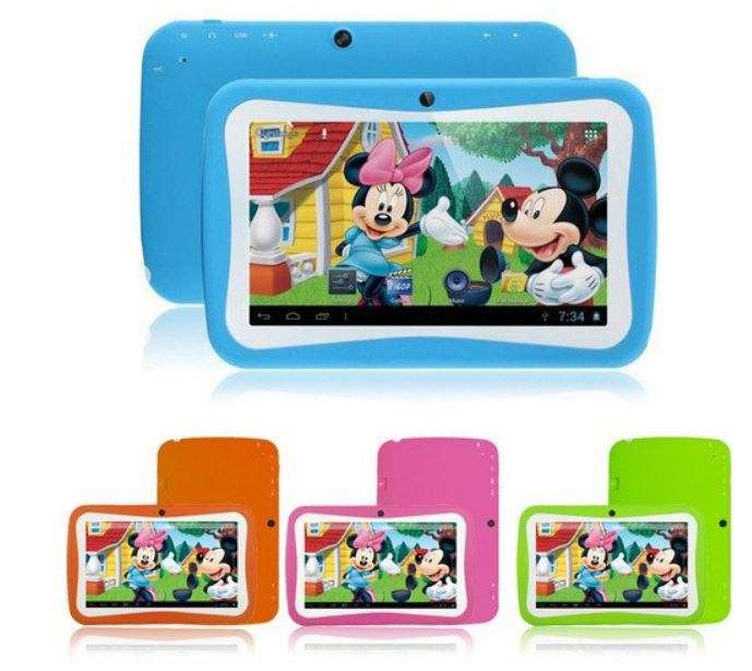7" Children's Demo Tablet, Android 4.4, Pre-loaded Educational Apps & Games, Dual Cameras, Cover etc