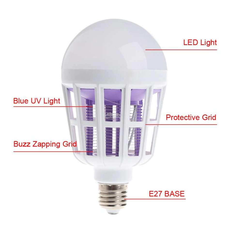 LED Light - Effectively Eliminates Flying Insects, Low Power Consumption & Long Lifespan