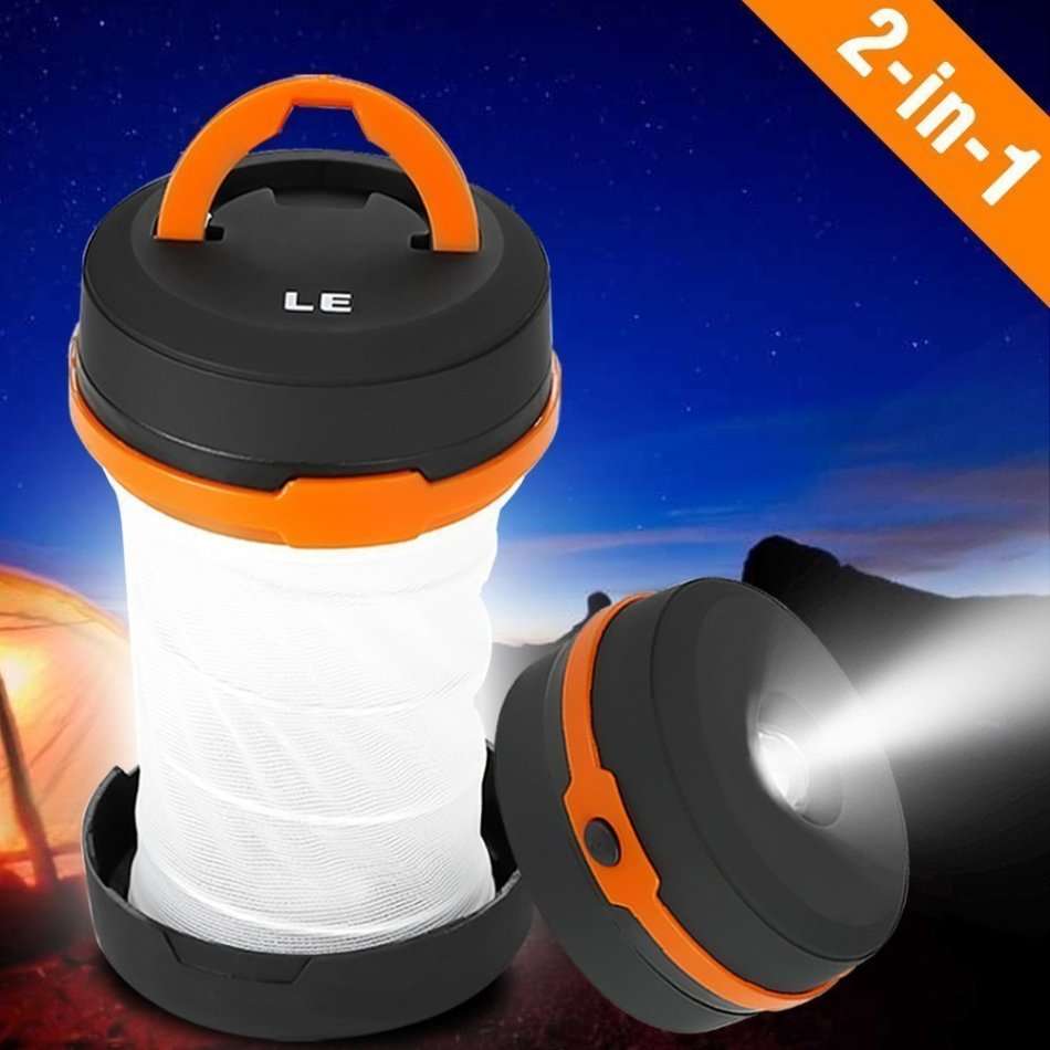 Foldable 2 in 1 LED Flash Light & Lantern with 3 lightning modes, Light weight and easy to operate