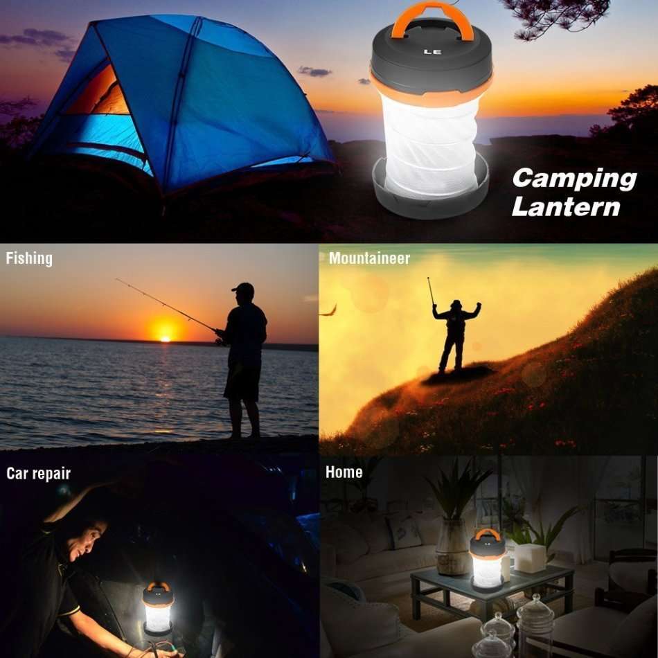 Foldable 2 in 1 LED Flash Light & Lantern with 3 lightning modes, Light weight and easy to operate