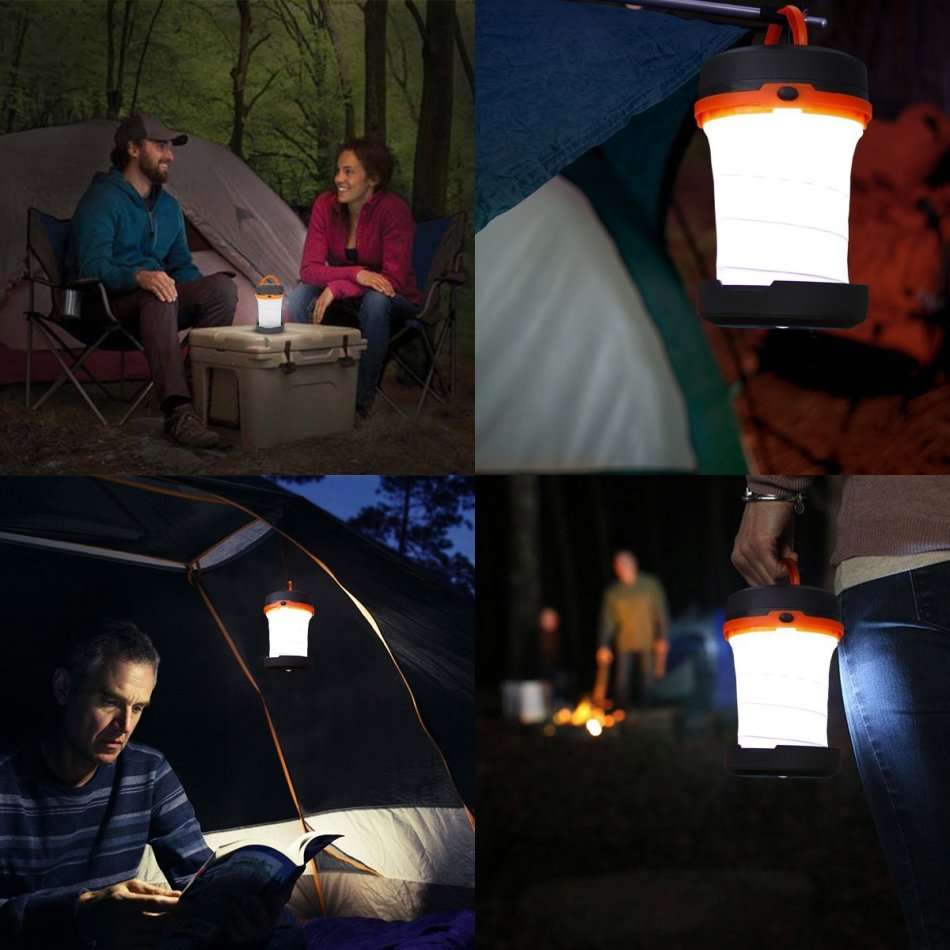 Foldable 2 in 1 LED Flash Light & Lantern with 3 lightning modes, Light weight and easy to operate