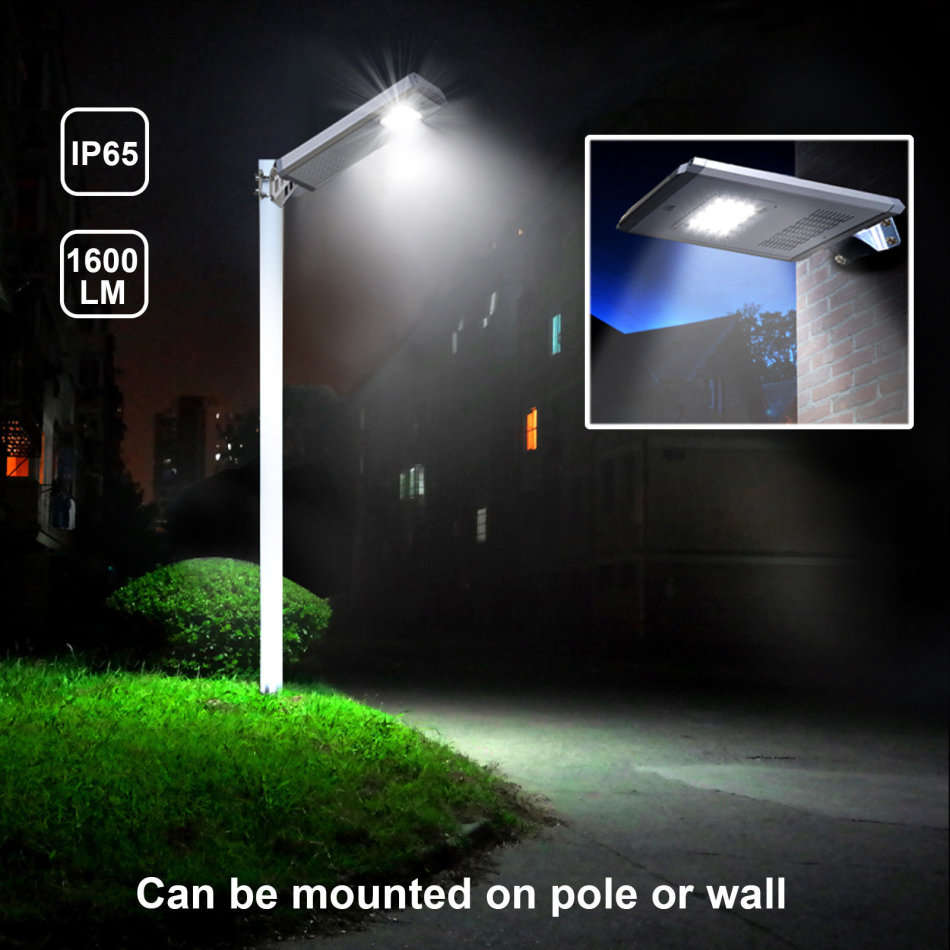 42 LED SOLAR Street or Wall Light, PIR, Motion Sensor, Waterproof with 3 modes