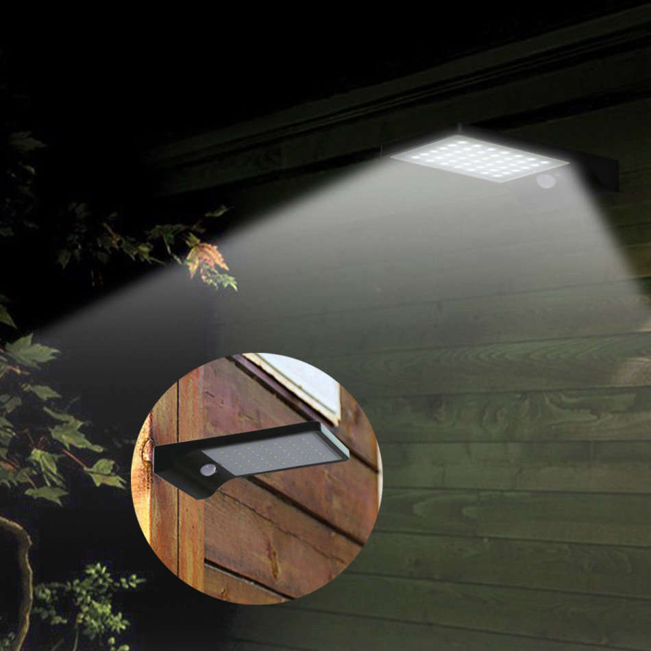 42 LED SOLAR Street or Wall Light, PIR, Motion Sensor, Waterproof with 3 modes