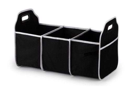 Portable, Convenient, and Collapsible Car Boot Organizer with Carry Handles