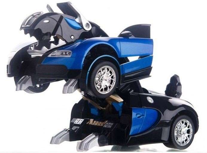 2.4Ghz Buggati Remote Control TRANSFORMER Robot Car, Transforms in 1 Button - With Music & Lights