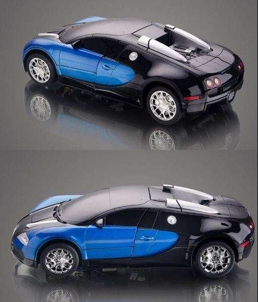 2.4Ghz Buggati Remote Control TRANSFORMER Robot Car, Transforms in 1 Button - With Music & Lights