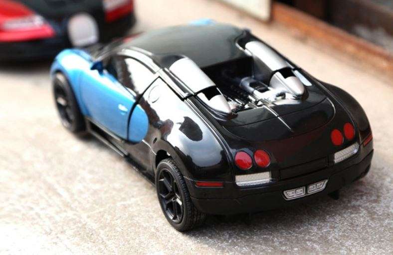 2.4Ghz Buggati Remote Control TRANSFORMER Robot Car, Transforms in 1 Button - With Music & Lights