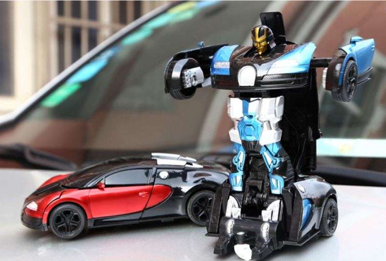 2.4Ghz Buggati Remote Control TRANSFORMER Robot Car, Transforms in 1 Button - With Music & Lights