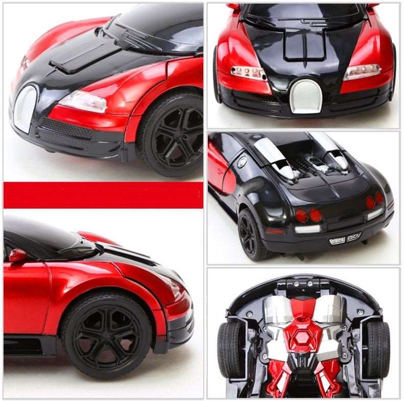 2.4Ghz Buggati Remote Control TRANSFORMER Robot Car, Transforms in 1 Button - With Music & Lights