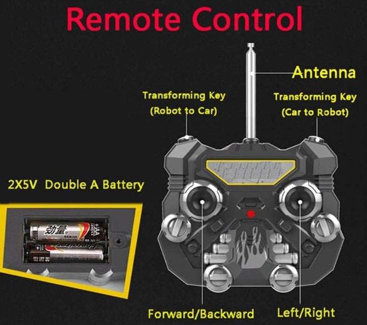 2.4Ghz Buggati Remote Control TRANSFORMER Robot Car, Transforms in 1 Button - With Music & Lights