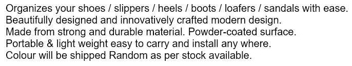 Shoe Storage Rack & Organizer - Portable and Light weight