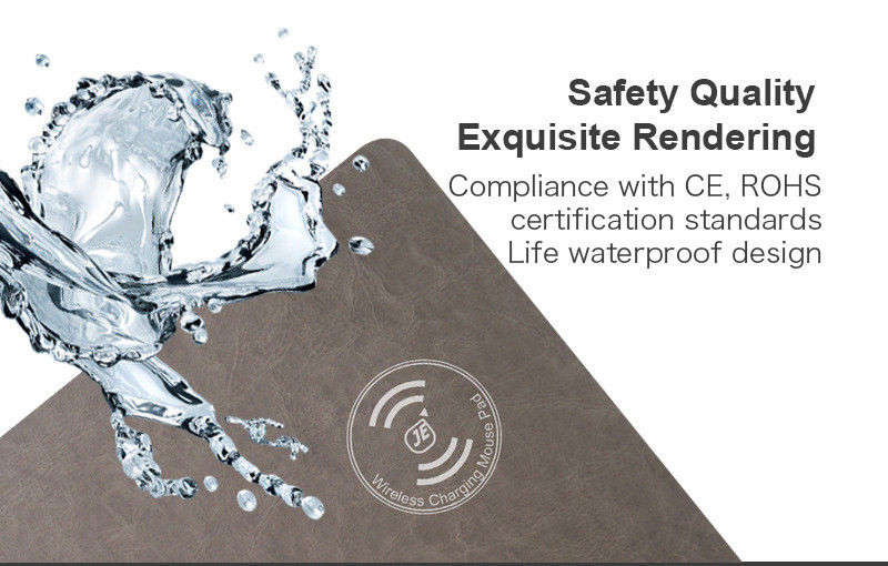 2 in 1 Gaming Mouse Pad & Wireless Charger, Non-slip Base & Secure IC Chip