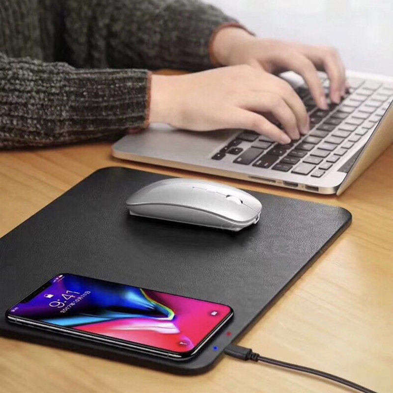 2 in 1 Gaming Mouse Pad & Wireless Charger, Non-slip Base & Secure IC Chip