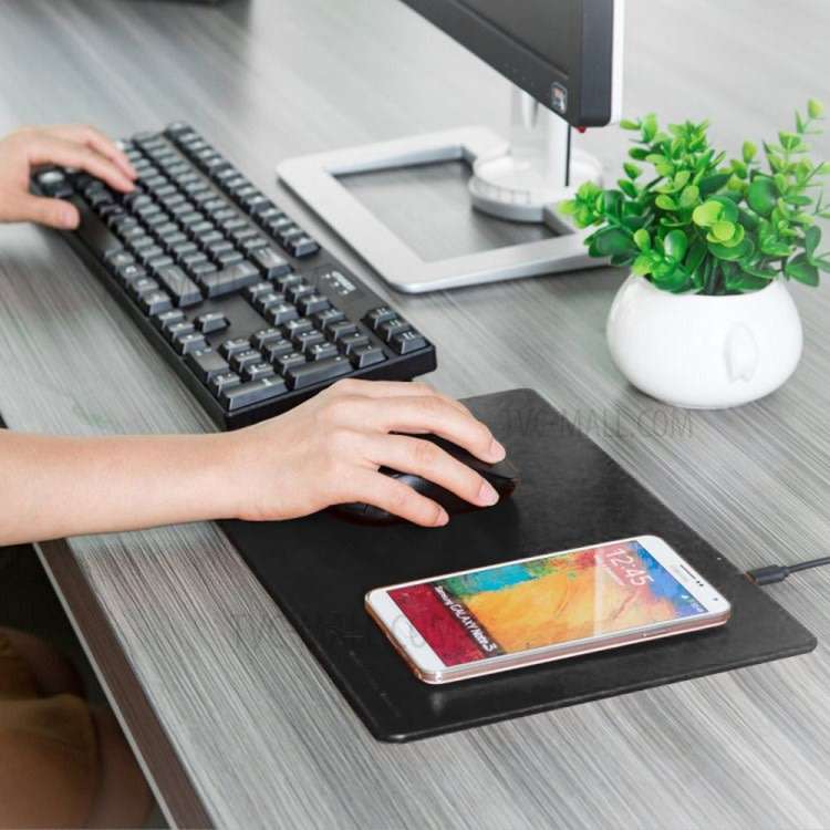 2 in 1 Gaming Mouse Pad & Wireless Charger, Non-slip Base & Secure IC Chip