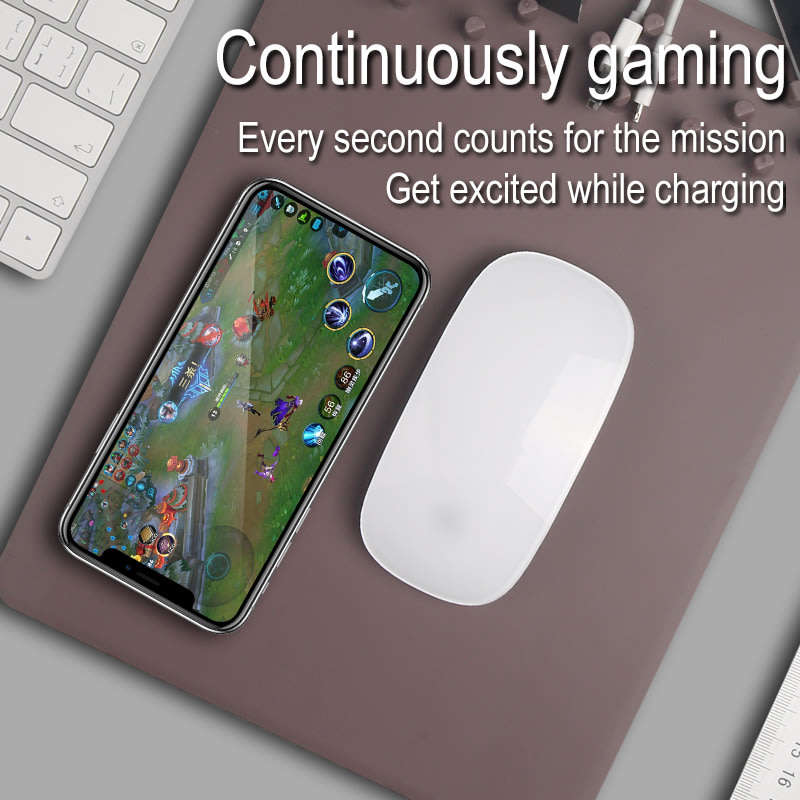2 in 1 Gaming Mouse Pad & Wireless Charger, Non-slip Base & Secure IC Chip