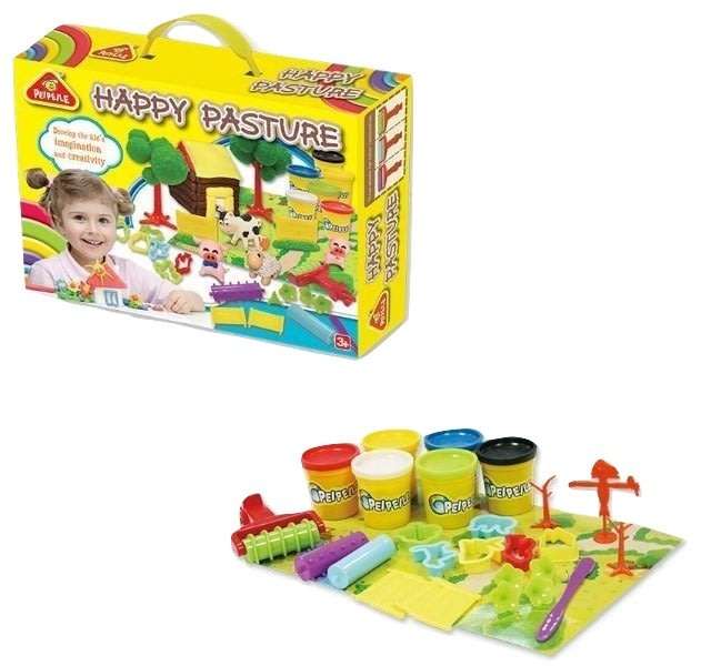 Happy Pasture Dough Play Set for Development of Creativity, Imagination & Hands-on Skills