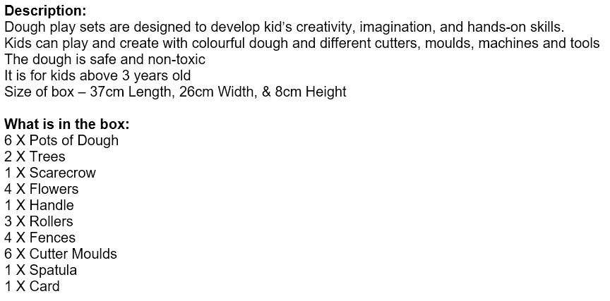 Happy Pasture Dough Play Set for Development of Creativity, Imagination & Hands-on Skills