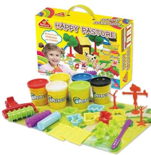 Happy Pasture Dough Play Set for Development of Creativity, Imagination & Hands-on Skills
