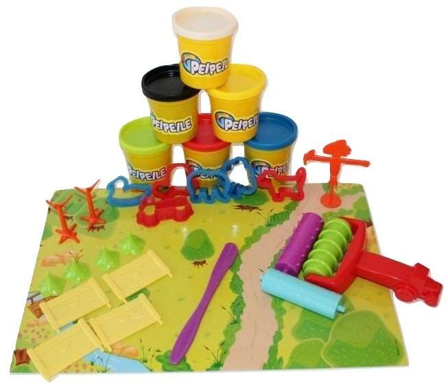 Happy Pasture Dough Play Set for Development of Creativity, Imagination & Hands-on Skills