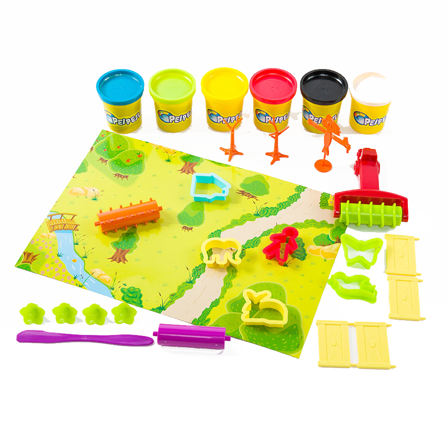 Happy Pasture Dough Play Set for Development of Creativity, Imagination & Hands-on Skills