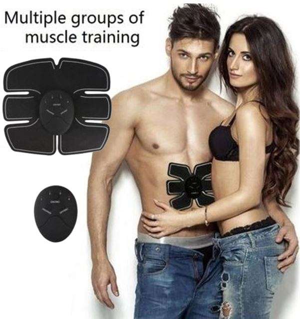 Home Gym - Wireless Electronic EMS 6 Pack Abs Muscle Simulator Kit with 5 modes