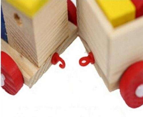 Three Section Pull Along Train with Building Blocks, Shape & Colour Recognition & Problem solving