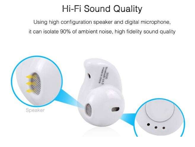 Bluetooth 4.0 Earpiece, Perfect for Hands free Calls and Listening to Music - Light & Compact Design