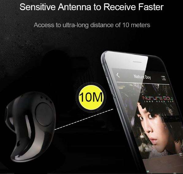Bluetooth 4.0 Earpiece, Perfect for Hands free Calls and Listening to Music - Light & Compact Design