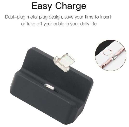Micro USB Desktop Charger Dock Station & Sync Adapter for Smart Phones, Android, Type C or IOS