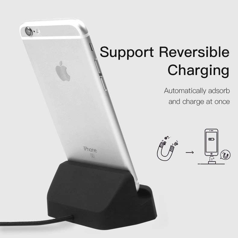 Micro USB Desktop Charger Dock Station & Sync Adapter for Smart Phones, Android, Type C or IOS