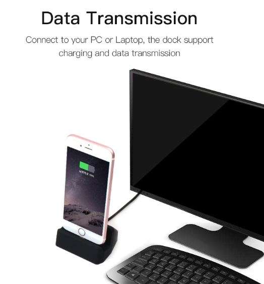 Micro USB Desktop Charger Dock Station & Sync Adapter for Smart Phones, Android, Type C or IOS