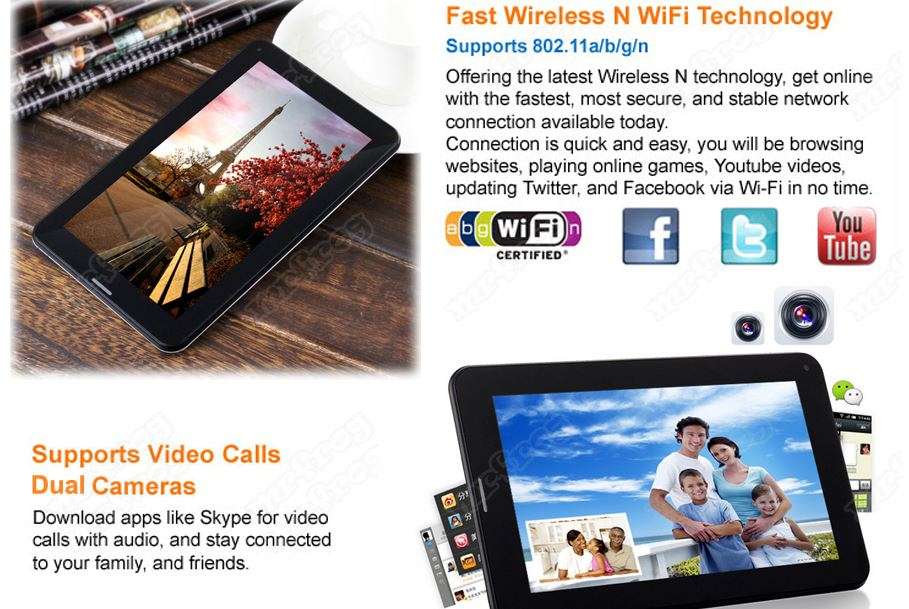 7" DEMO Android Tablet Smartphone, 3G, 8GB, Dual Sim WITH SPEAKER STAND & COVER CASE