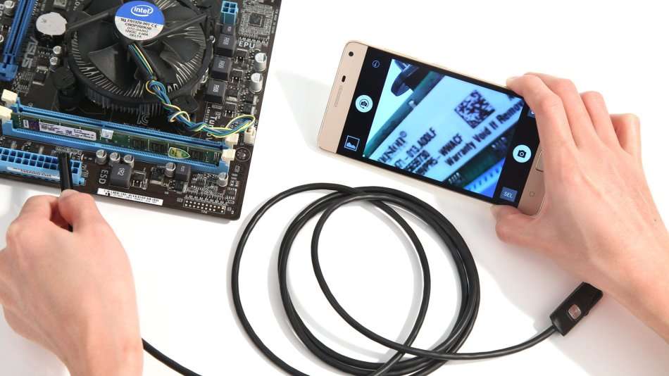 2 in 1 Android Endoscope - Waterproof HD Video Camera, 6 LED's, 5 Meters, Light, Magnetic Hook etc