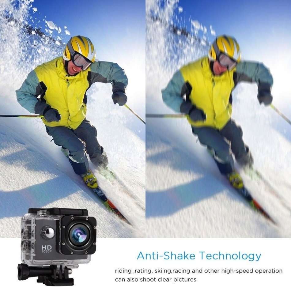 HD Action Sport DVR & Camera - Waterproof, LCD Screen, Side Helmet Mount, Waterproof Casing..