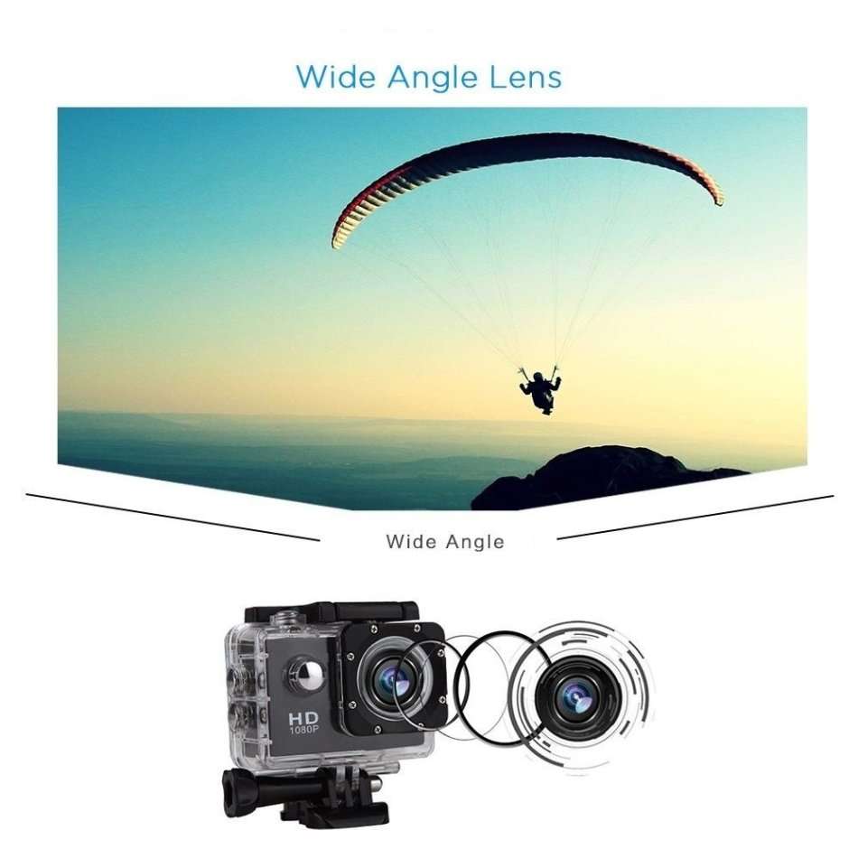 HD Action Sport DVR & Camera - Waterproof, LCD Screen, Side Helmet Mount, Waterproof Casing..