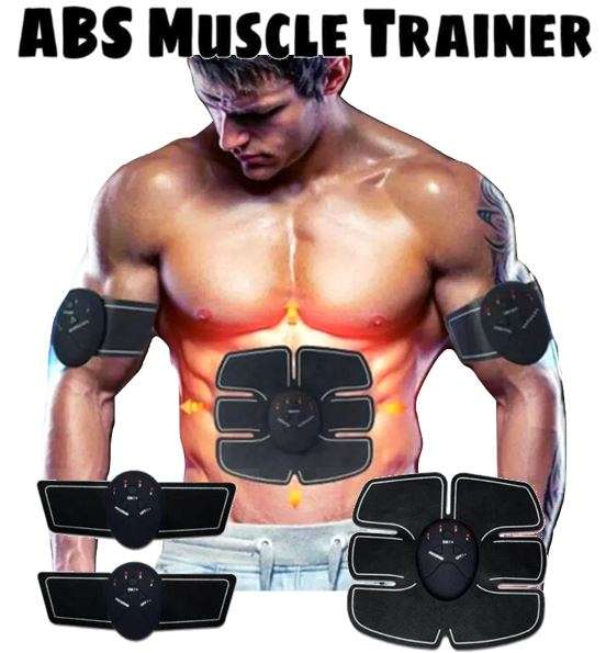 6 Piece EMS Wireless Mobile-Gym 6-Pack Smart Electric Pulse Abdominal Muscle Trainer