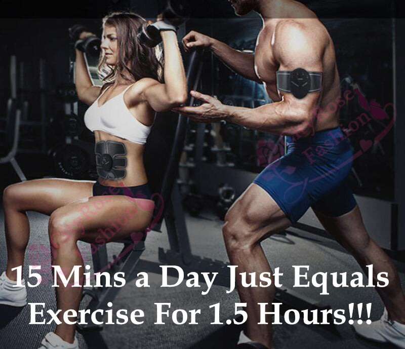 6 Piece EMS Wireless Mobile-Gym 6-Pack Smart Electric Pulse Abdominal Muscle Trainer