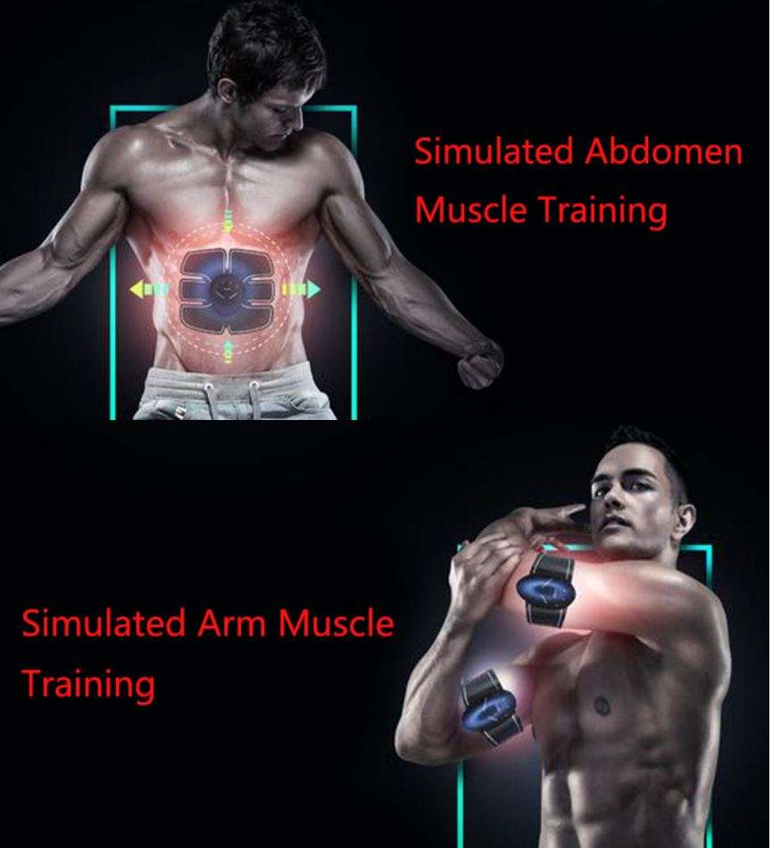 6 Piece EMS Wireless Mobile-Gym 6-Pack Smart Electric Pulse Abdominal Muscle Trainer