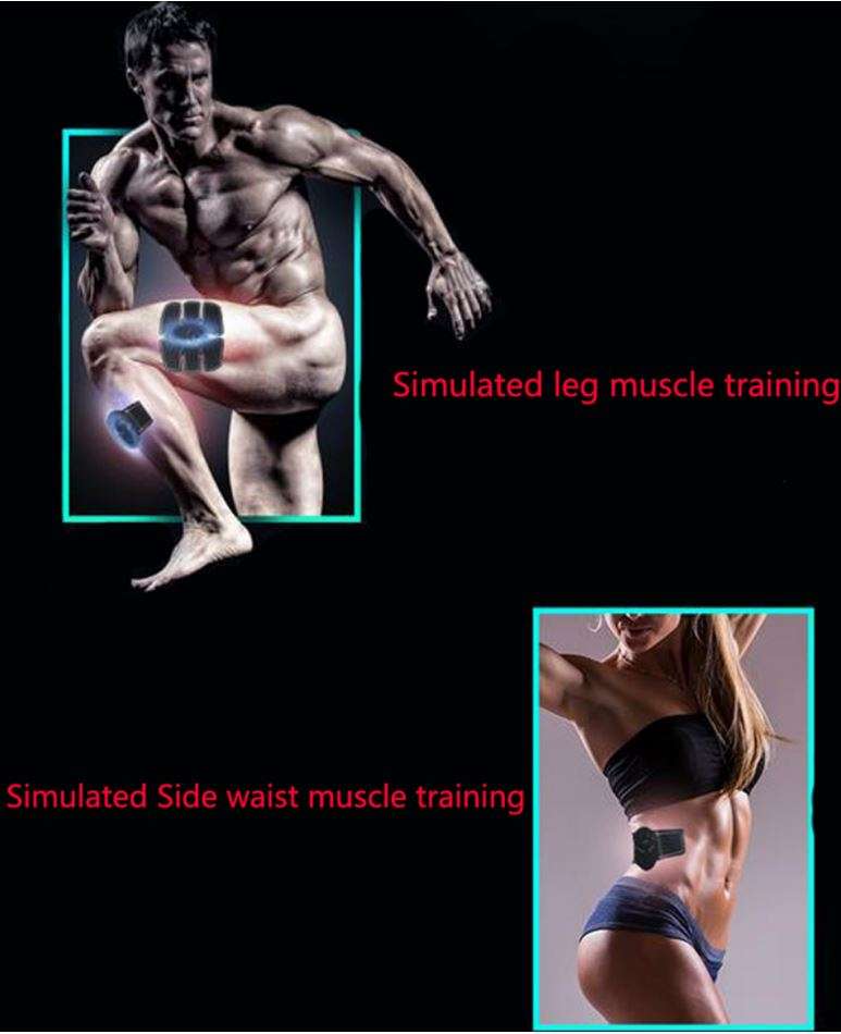 6 Piece EMS Wireless Mobile-Gym 6-Pack Smart Electric Pulse Abdominal Muscle Trainer