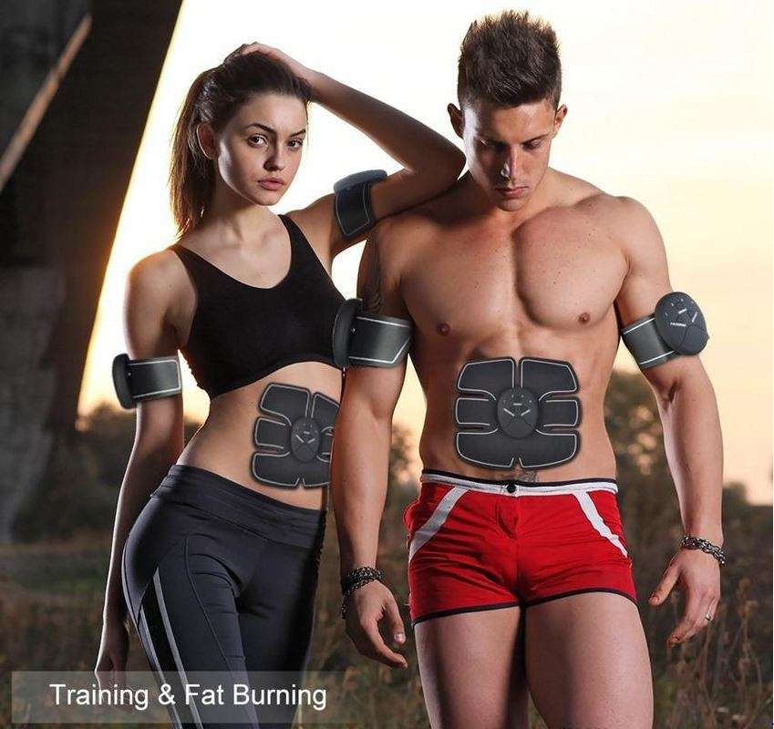 6 Piece EMS Wireless Mobile-Gym 6-Pack Smart Electric Pulse Abdominal Muscle Trainer