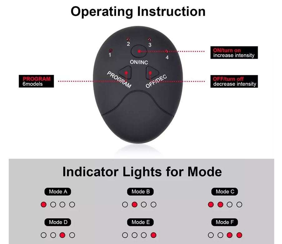 6 Piece EMS Wireless Mobile-Gym 6-Pack Smart Electric Pulse Abdominal Muscle Trainer