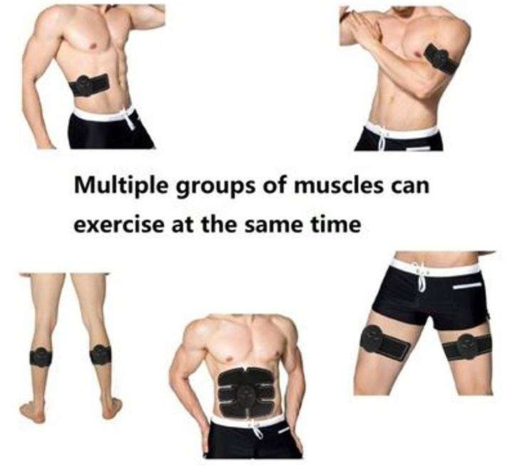 6 Piece EMS Wireless Mobile-Gym 6-Pack Smart Electric Pulse Abdominal Muscle Trainer