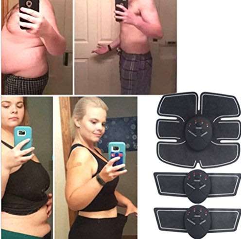 6 Piece EMS Wireless Mobile-Gym 6-Pack Smart Electric Pulse Abdominal Muscle Trainer