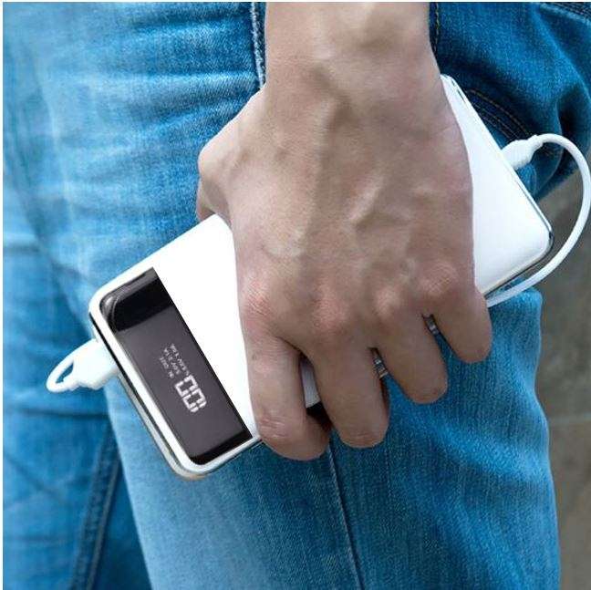 26 800 mAh, 2 USB POWER BANK for Charging of Electronic Devices & LED Flashlight