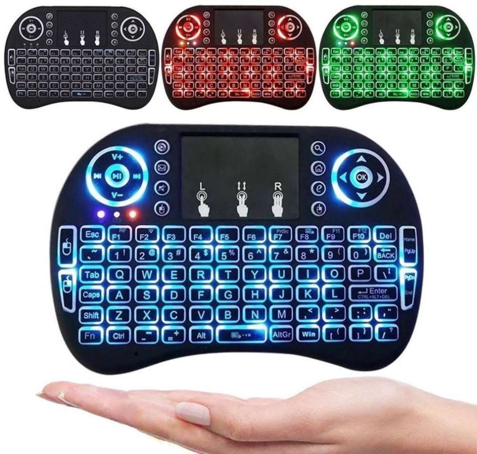 2.4GHz Mini Wireless QWERTY Keyboard, Touch Pad Combo with USB Interface Adapter