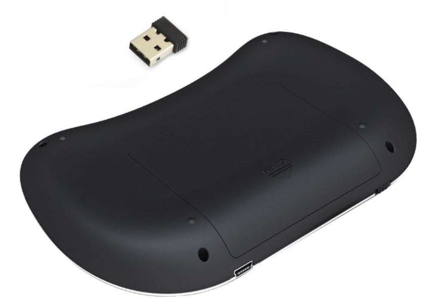 2.4GHz Mini Wireless QWERTY Keyboard, Touch Pad Combo with USB Interface Adapter
