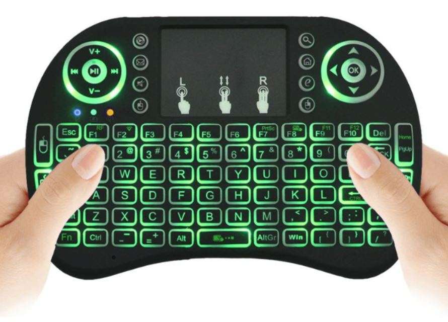 2.4GHz Mini Wireless QWERTY Keyboard, Touch Pad Combo with USB Interface Adapter