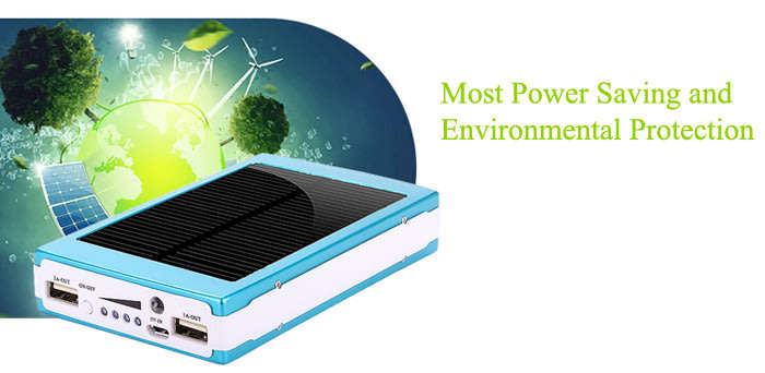 20000mAh Dual USB SOLAR Power Bank & 20 LED Light for all Your Outdoor Activities