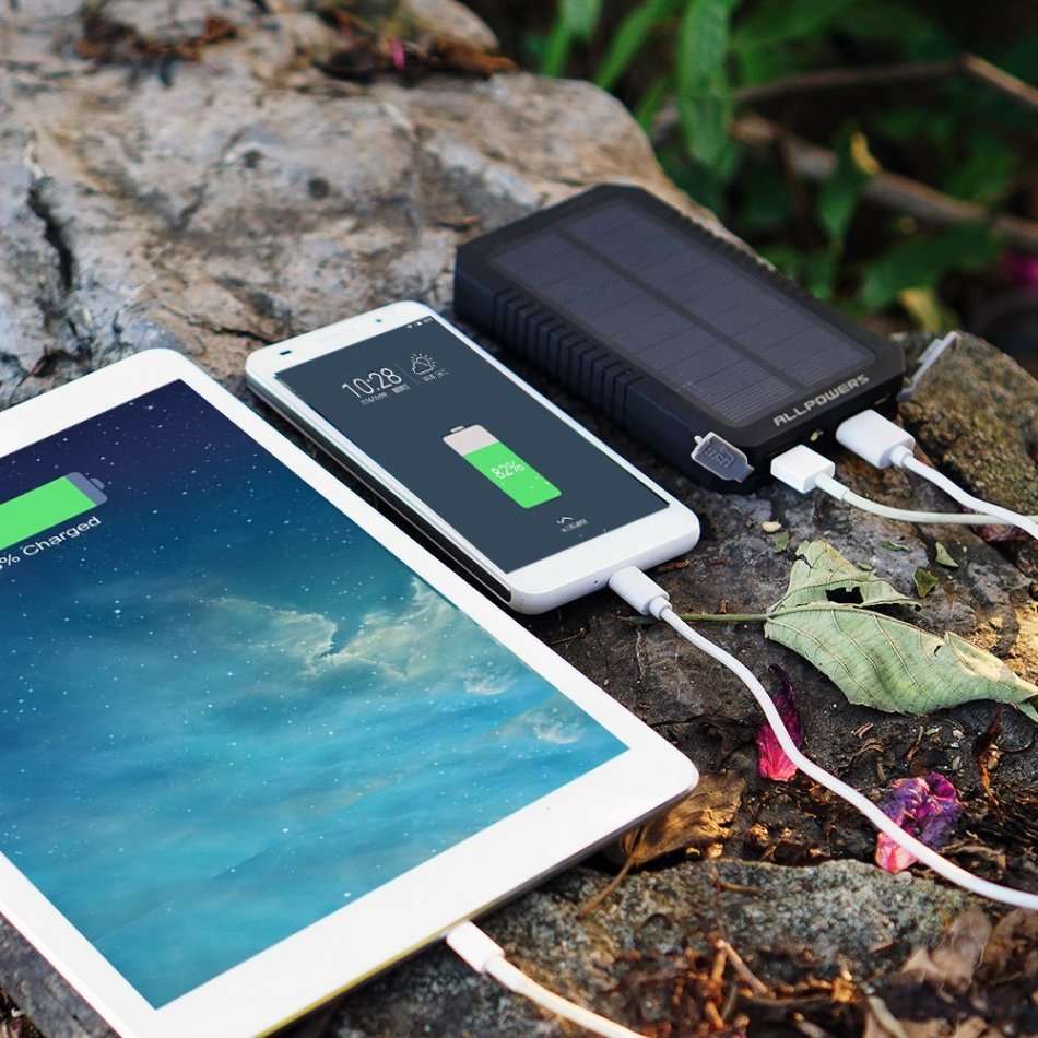 20,000mAh Dual USB SOLAR Power Bank with 20 LED Flash Light for all Your Outdoor Activities