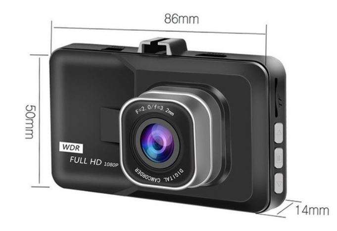 HDMI 1080P 3" Car Camera & Video Recorder, HDMI Port, 5 MP, Night Vision, G-Sensor